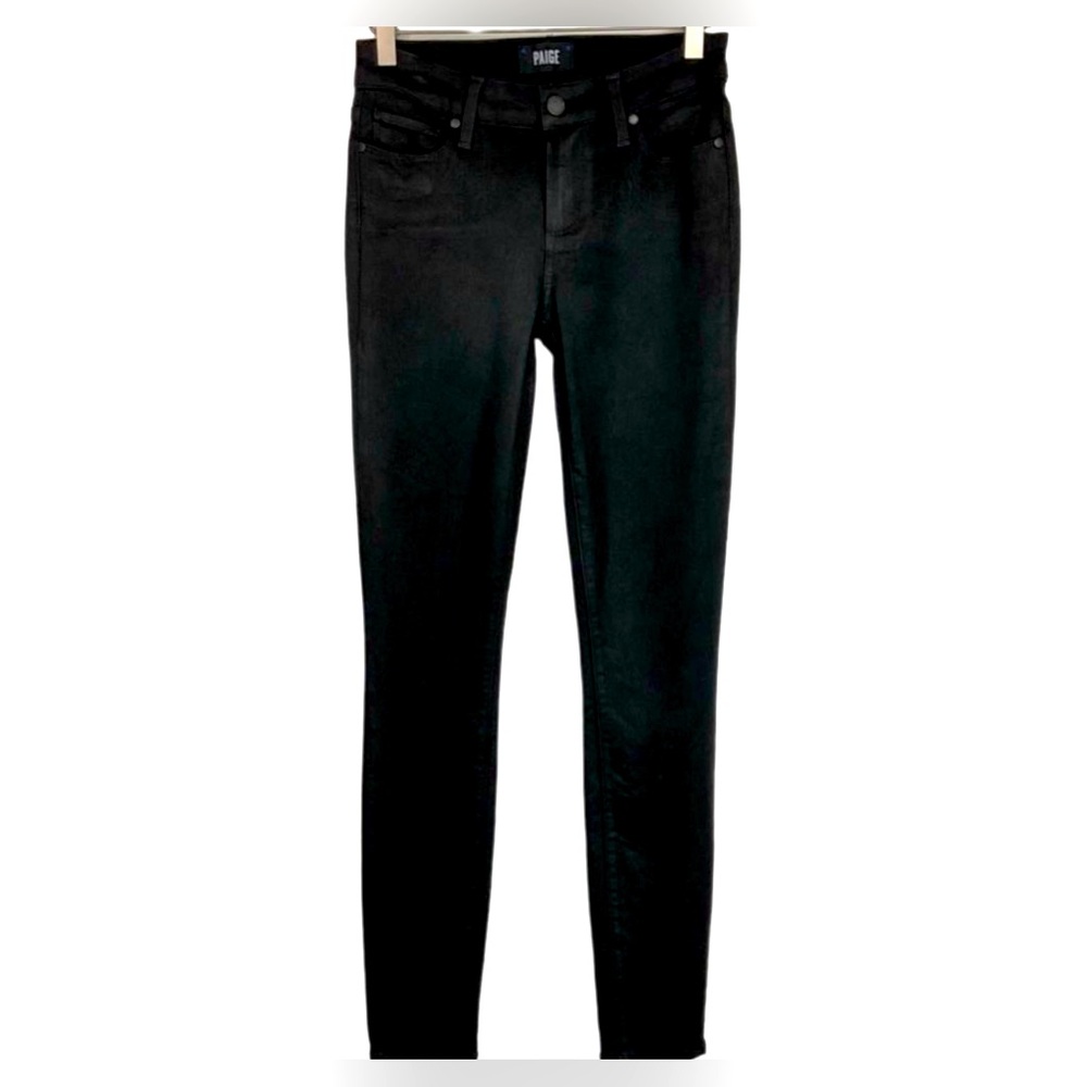 PAIGE VERDUGO ANKLE in BLACK FOG LUXE COATING